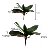 1pcs mini fake plants orchid leaves phalaenopsis leaf artificial flowers leaf auxiliary material flower decoration for home
