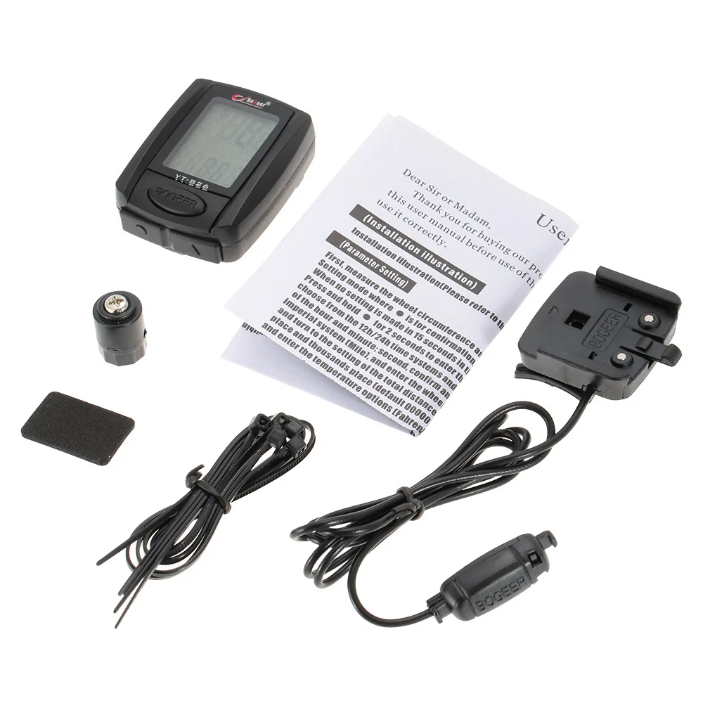 Водонепроницаемый велосипедный компьютер проводной MTB одометр секундомер