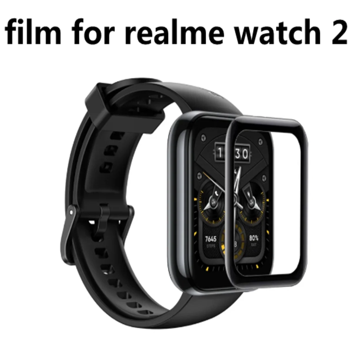 

Изогнутая прозрачная защитная пленка 9D для смарт-часов Realme Watch 2, Защита экрана для смарт-часов Realme Watch 2 (не стекло)
