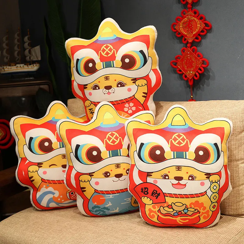 Подушка в виде танцующего льва плюшевая игрушка набивная кукла мультяшное