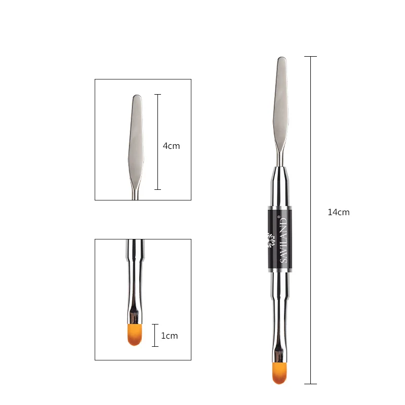 Кисточка для ногтей SAVILAND 2 в 1 двойная ручка УФ гель акриловые наконечники быстрый