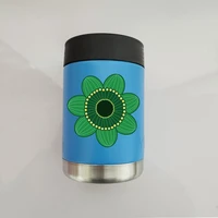 12oz green flower beer cup double wall stainless steel mug cup water bottle car cup print logo mug