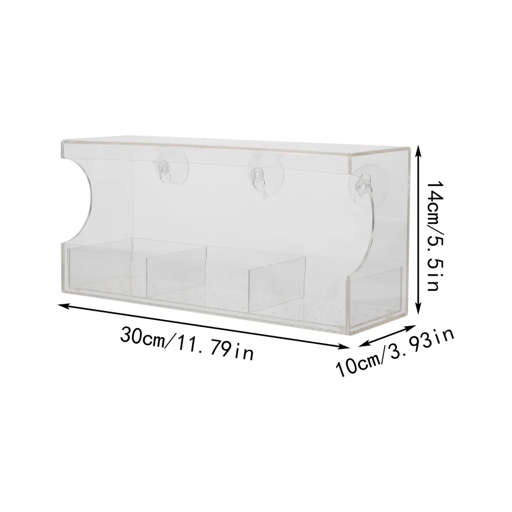 

Outdoor Acrylic Bird Feeder Transparent Bird Food Container with Suction Cups