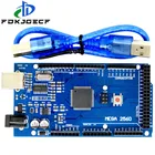 MEGA2560 MEGA 2560 R3 (ATmega2560-16AU CH340G) AVR USB плата для разработки MEGA2560 с 30 см USB кабелем для arduino