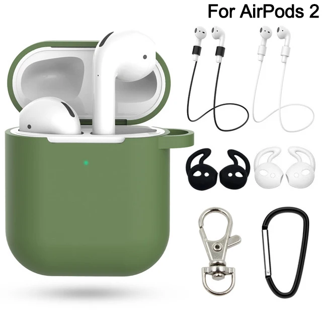 2 Mustard green Set 7 шт./компл. идеальный чехол для airpods 2 для airpods pro 3 Earpods чехол для IPad air стручки pro funda для airpod Чехол чехол Аксессуары - Цвет: 2 Mustard green Set