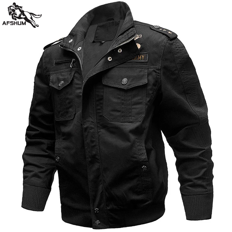 Куртка-бомбер мужская с несколькими карманами повседневная Молодежные куртки