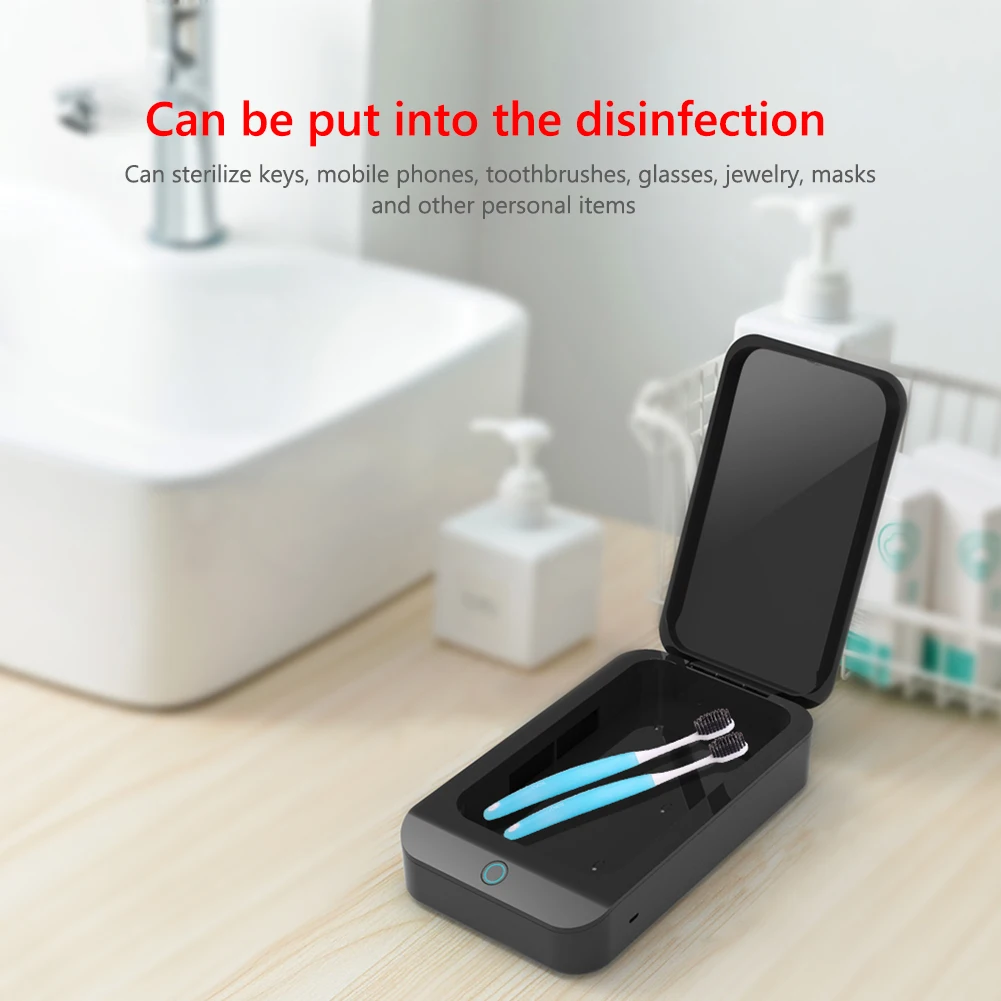 

X2 UV Phone Sterilizer Box One-button UV Sterilization Jewelry Phone Toothbrush Watch Cleaner Personal Sanitizer Disinfector