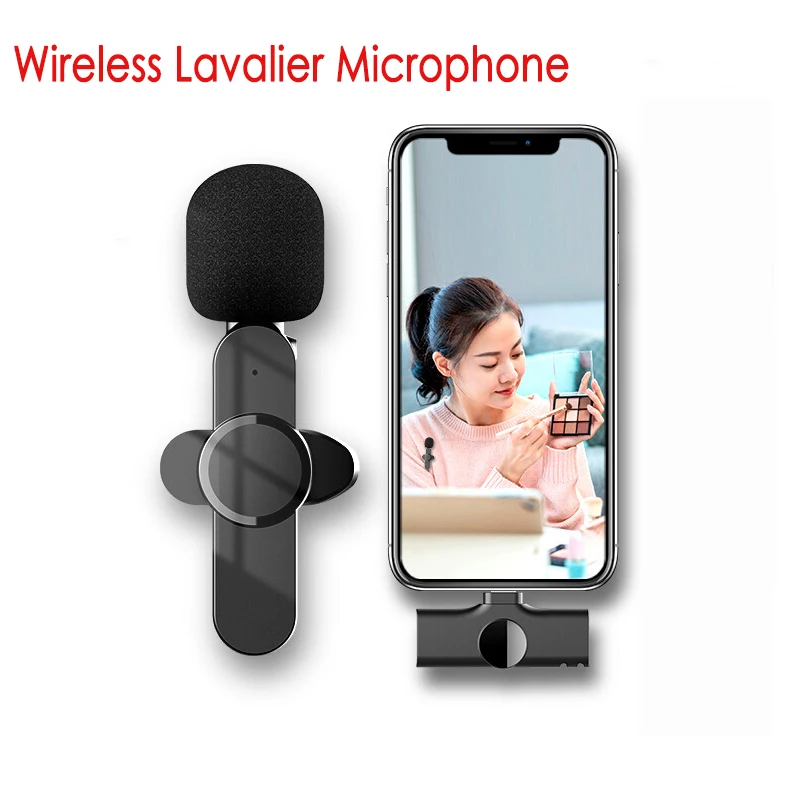 

Wireless Lavalier Microphone Portable Audio Video Recording Mini Mic Live Broadcast for IPhone Android Gaming Phone Microfone
