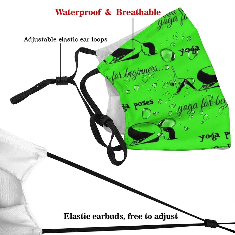 Di Collection - Yoga Poses 2 Funny Print Reusable Pm2.5 Filter Face Mask Pose International Divas Silent | Аксессуары для одежды