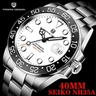 Мужские автоматические механические часы PAGRNE, дизайнерские водонепроницаемые часы из нержавеющей стали белого цвета, 2021