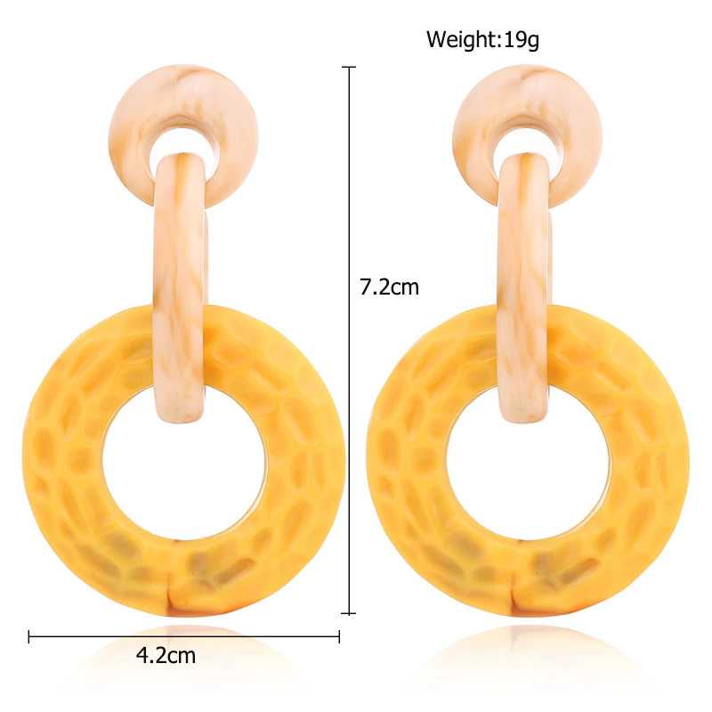 Модные Разноцветные акриловые серьги YAOLOGE с леопардовым принтом висячие для