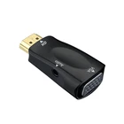 Совместимый Переходник HDMI (штекер)VGA (гнездо), преобразователь аудиокабеля, FHD 1080P 720P 480P, ПК, ноутбука, ТВ-приставки, компьютера, дисплея, проектора