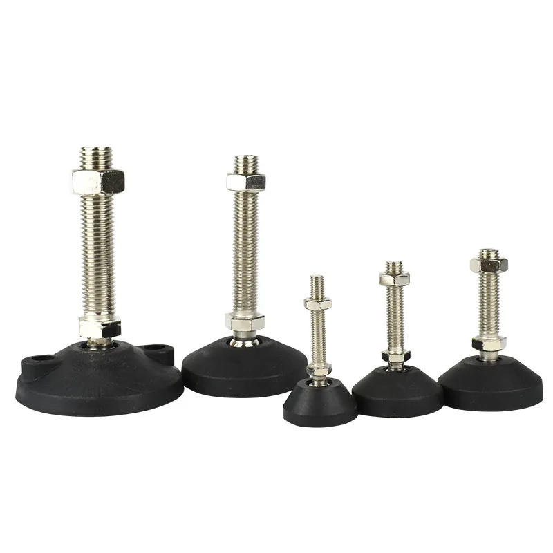 4pcs Furniture Support Leg Non-skid Pad M8/M10/M12 Adjustable Universal Office Warehouse Shelves Nylon Hooves  Fixed Anchor Foot