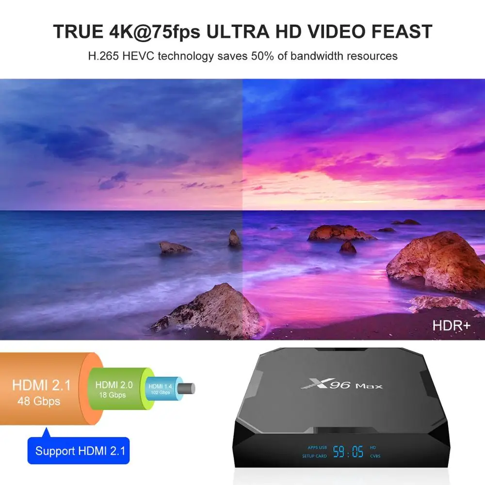 ILebygo X96 Max Android 8 1 умные телевизоры BOX Amlogic S905X2 4 ядра Гб 64 Декодер каналов кабельного