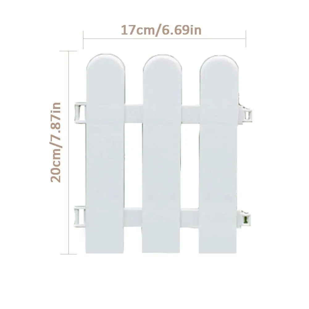 Забор для рождественской елки белый заостренный забор из ПВХ с круглой головкой