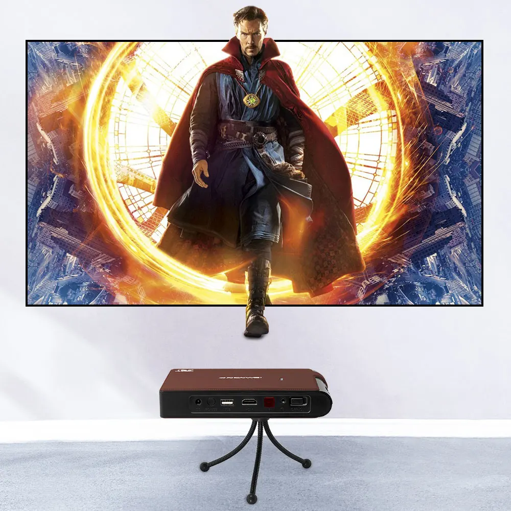 Портативный мини проектор для домашнего кинотеатра 3600 люмен беспроводной Airplay Led