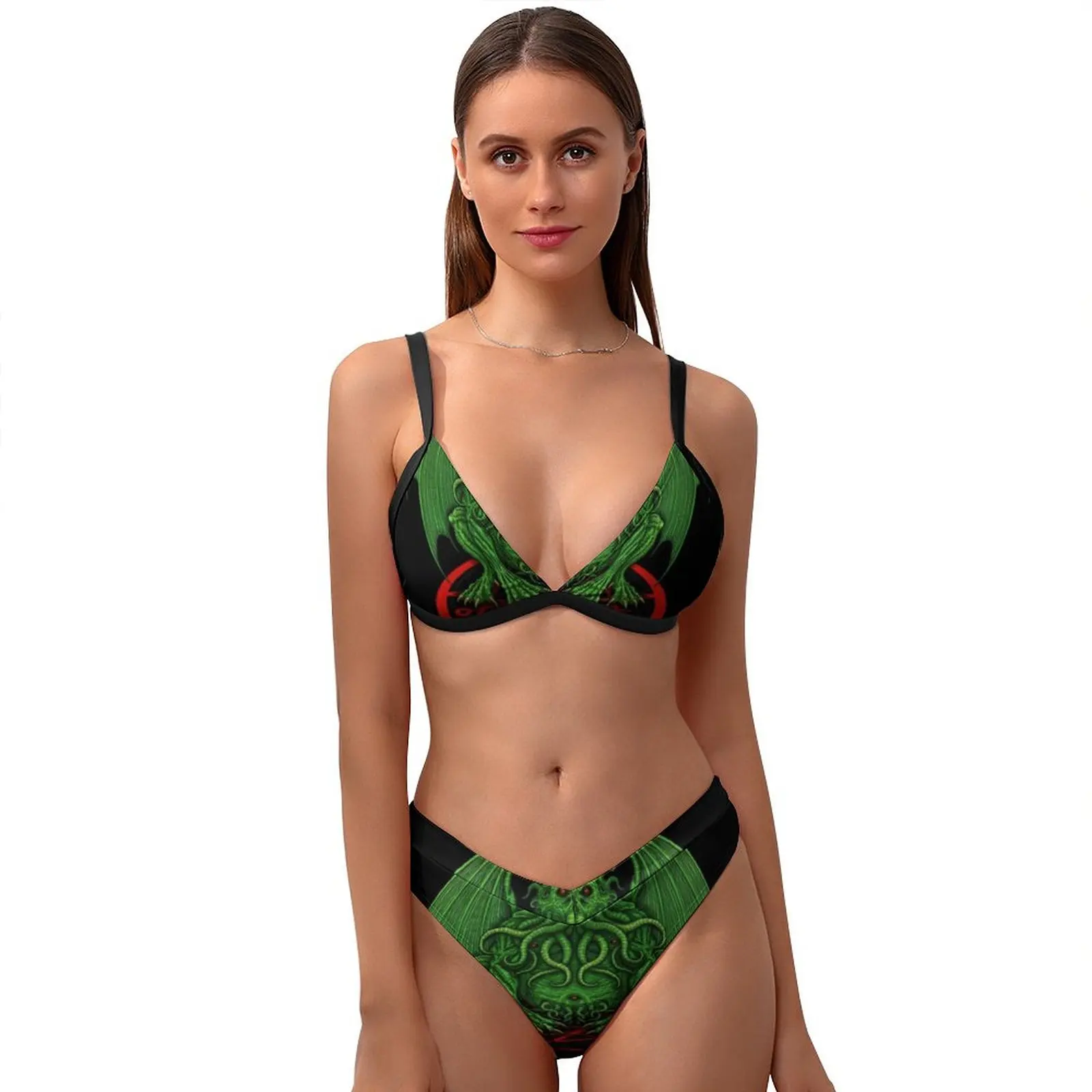 Купальник-бикини Cthulhu с завязками милый купальник недорогой купальный костюм из