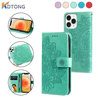 solid color cover embossing ultra thin wallet cases for iphone 13 pro max mini card slot bracket case magnetic shockproof coque