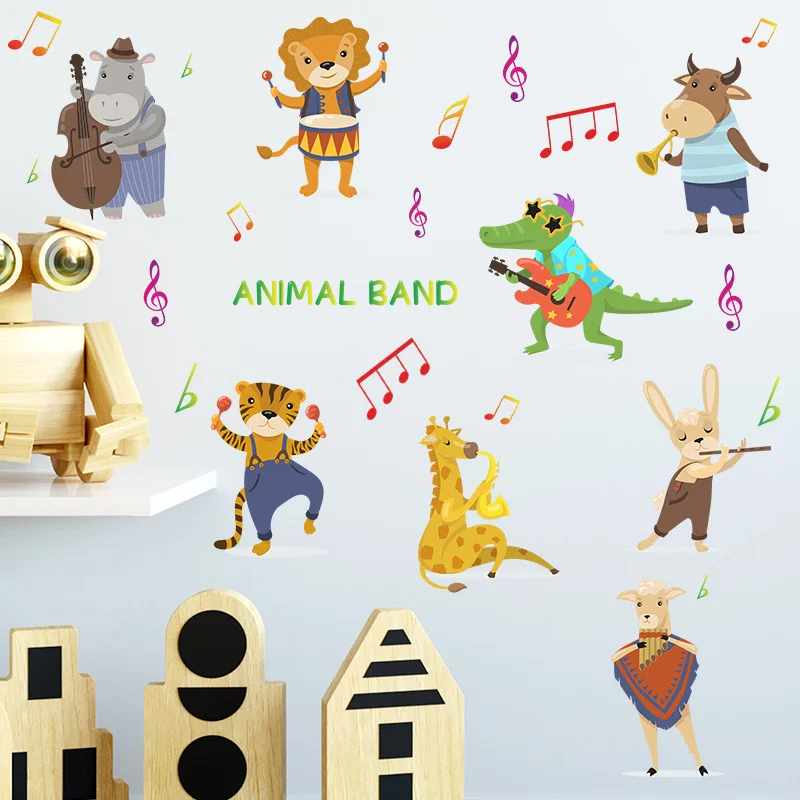 

Животные из мультфильма, концертные наклейки на стену, спальня, детская комната, украшение, обои для гостиной, домашний декор, наклейки для д...