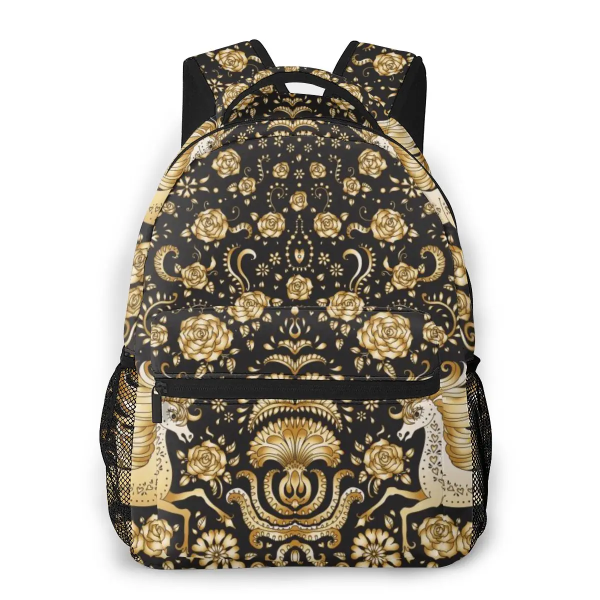 

Women Backpack Kids School Bag for Teenage Girls Gold Unicorn Female Laptop Notebook Bagpack Travel Back Pack 2020