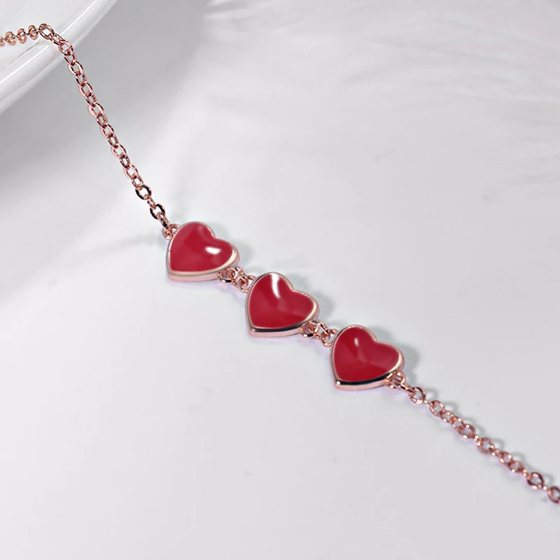 Модные женские браслеты для спорта и отдыха розовое золото серебро три love в форме