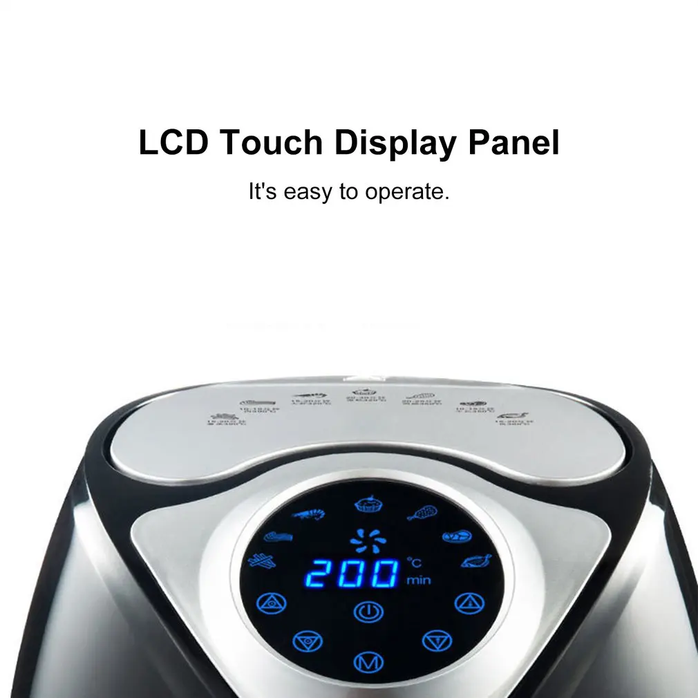 1300 Вт/2.6л воздушная фритюрница большой емкости Бытовая без дыма электрическая