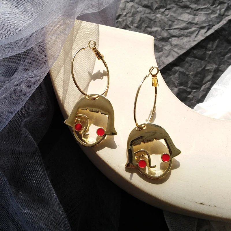 Серьги из сплава с рисунком для девочек модные аксессуары|Серьги-гвоздики| |