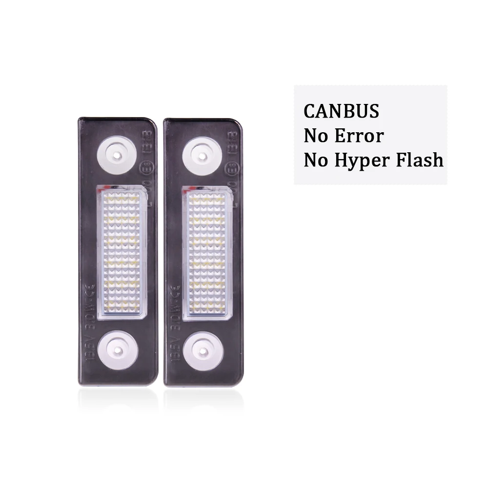 Фото 2 шт. Canbus светодиодный свет номерного знака для Skoda Octavia 1Z 2008 ~ Roomster 5J 2006 2010 номер 2 шт. Canbus светодиодный свет номерного знака для Skoda Octavia 1Z 2008 ~ Roomster 5J 2006 2010 номер