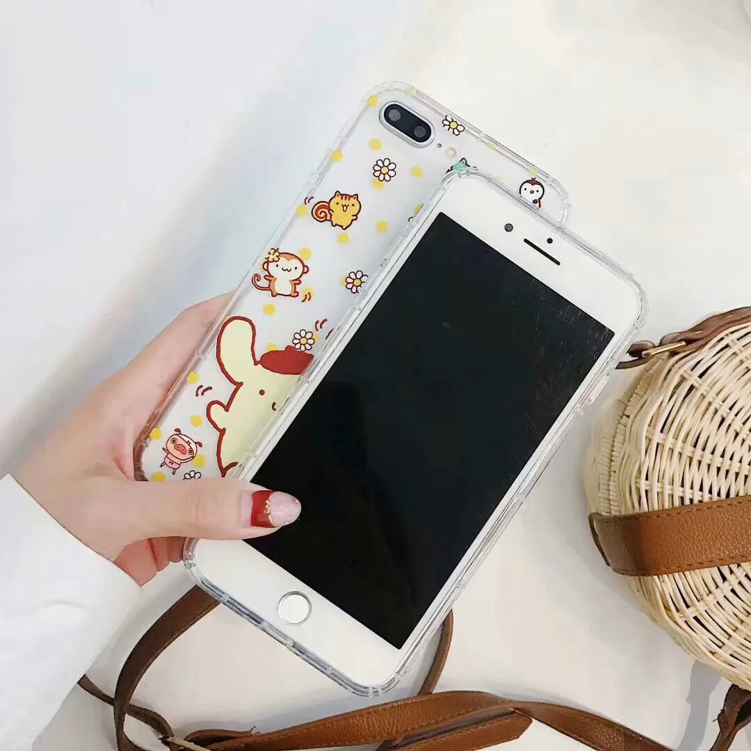 Милый мультфильм ЯПОНИЯ Sanrio Purin Soft oroll мягкий чехол для телефона iphone 11 Pro Max X XS Xr 7 8 6 s Plus рельефная задняя крышка Coque