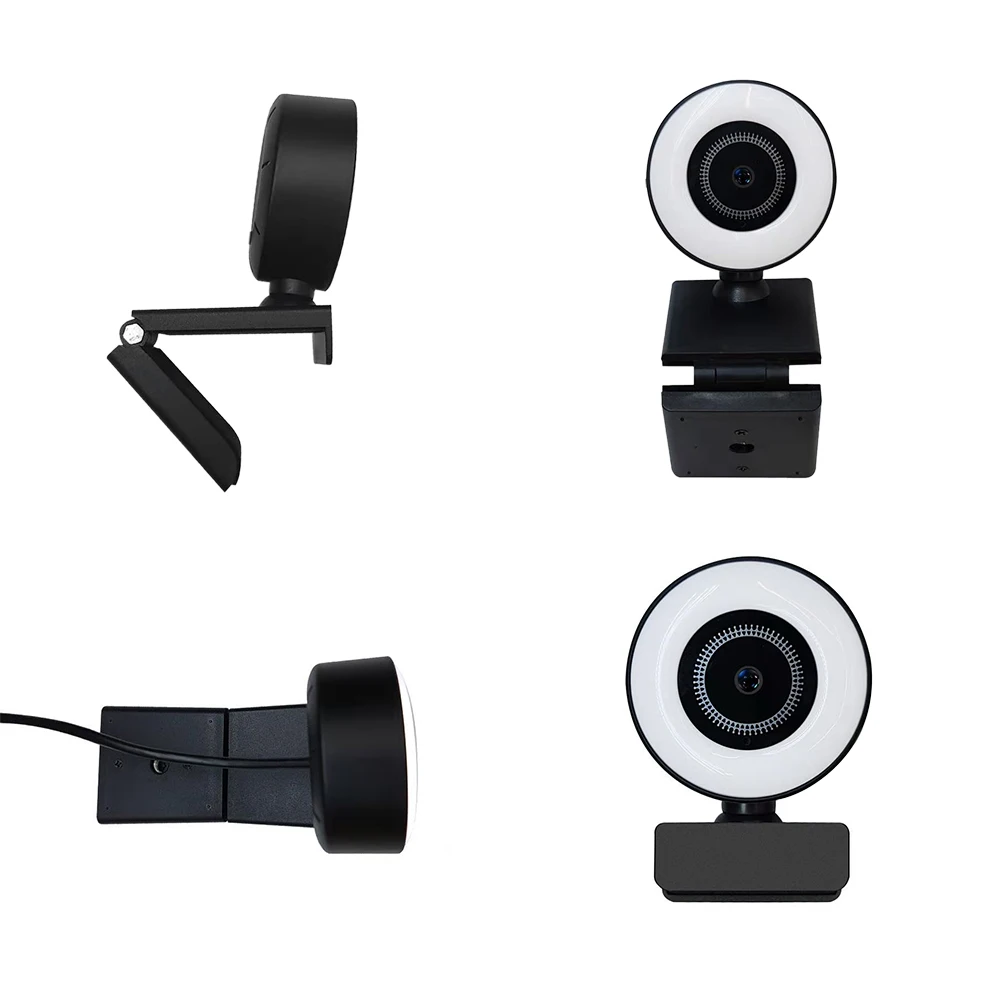 Webcam 1080P Mini Camera Fill Light 360° Rotatable PC USB Cameras For Desktop Video Live Conference | Компьютеры и офис