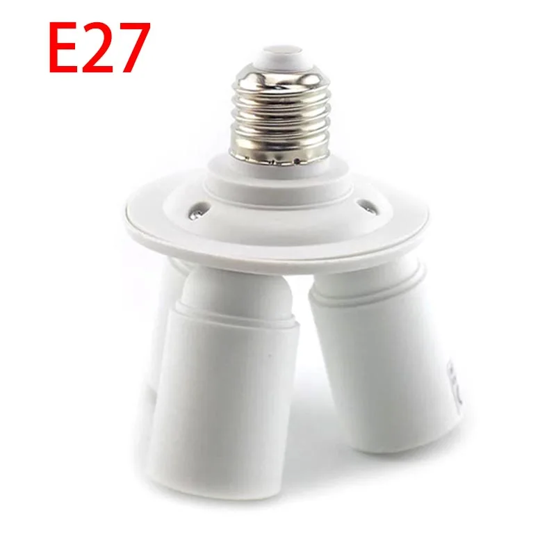 

3 in 1 E27 Adapter plug Bulb Holder Splitter Lamp Converter Lamp Bulb Bases LED 1 E27 to 3 E27 LED light base Socket Adaptor