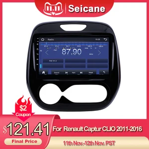 Автомобильная аудиосистема Seicane, 9 дюймов, Android 9,1, для Renault Captur, CLIO 2011, 2012, 2013-2016, Samsung QM3 Auto AC, GPS-навигация