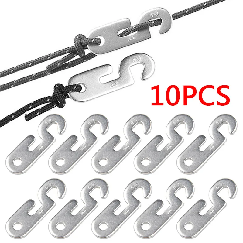 

Rope Tightener Tie Down Strap Camping Tent Rope Buckle For 4MM Windproof Rope