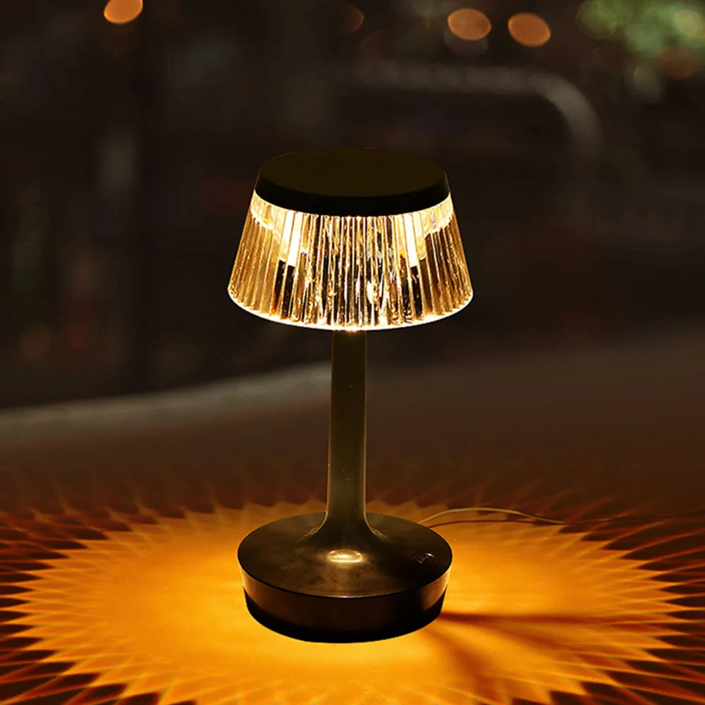 Хрустальная настольная лампа ночник для спальни гостиной кабинета освещение