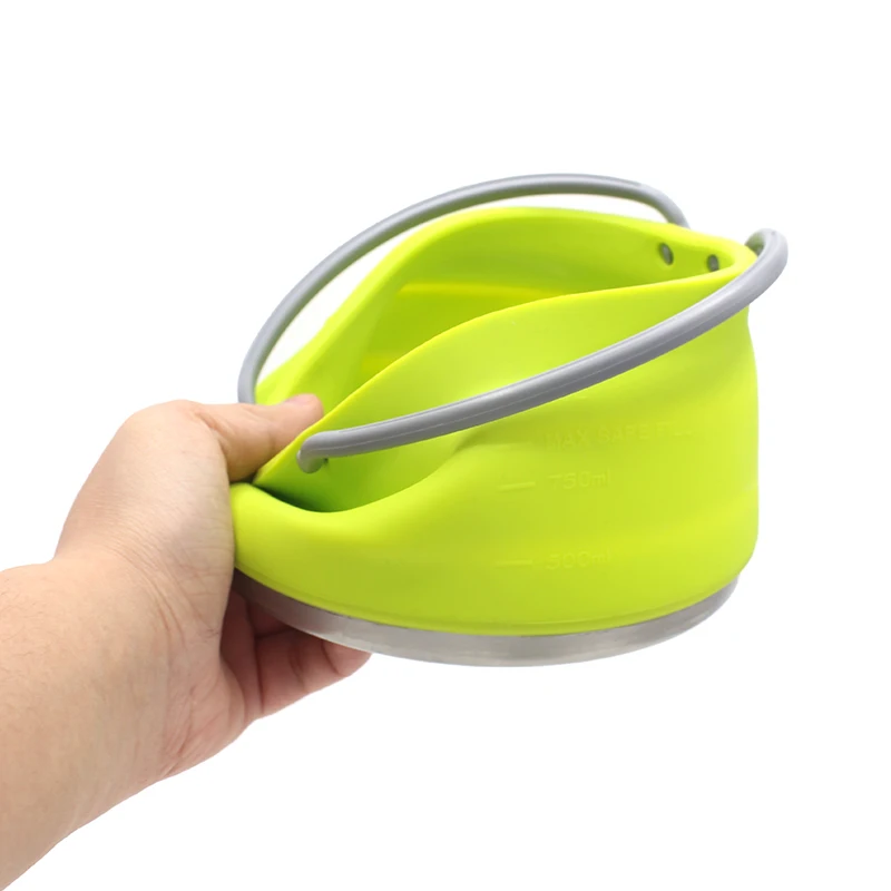 чайник складной селикон Портативный Силиконовый 1 л котел для улицы из