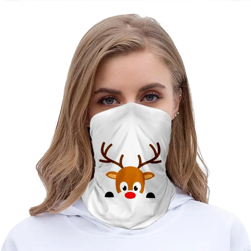 

2020 Men Women 3D Christmas Animal Printing Climbing Hiking Cycling Print Resue Breathable washable Scarf cartoon Headwear