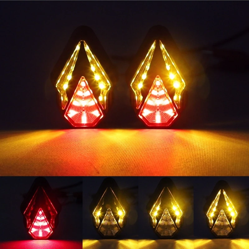

Motorcycle LED Turn Signal Indicators Light Amber Blinker Led Motorbike Flowing Flash Indicator Lights Running Light