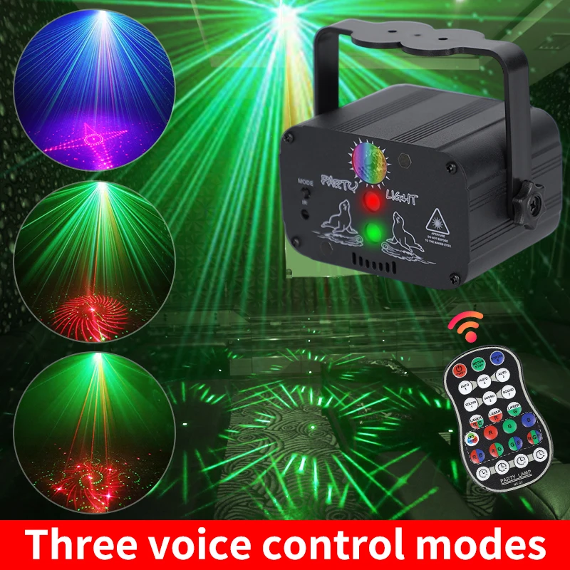 

Mini LED Laser Lamp USB 5V Sound Activated Strobe DJ Disco Stage Light RGB Projector Bulb Floodlight,For Party Christmas KTV Bar