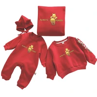 family matching outfits mother kids family clothing sets red christmas clothes baby rompers autumn winter mom matching clothes