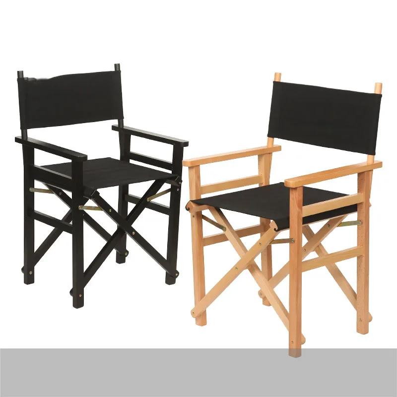 Canvas Seat And Back Outdoor Furniture Portable Wood Director Chairs Folding Camping Beach Chair