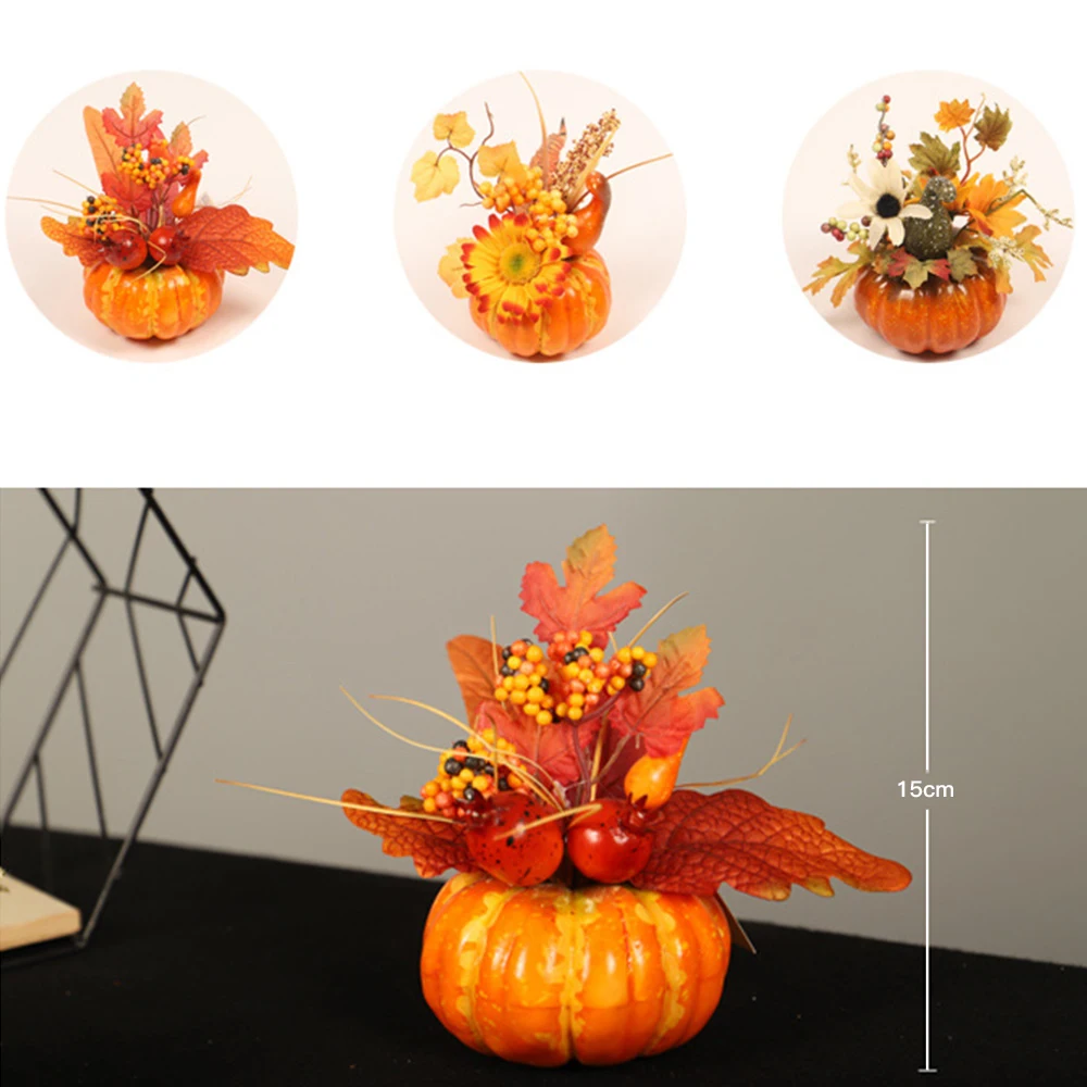 Креативные искусственные тыквы кленовый лист гранат стол домашний декор Дом