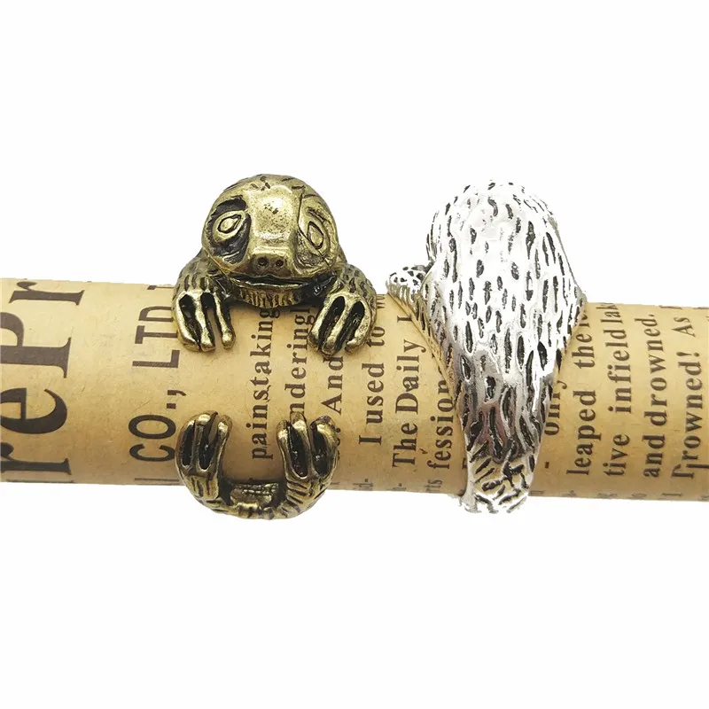 Мода 3D животных Открытое кольцо Винтаж бурогорлый милый ретро Ленивец для Для