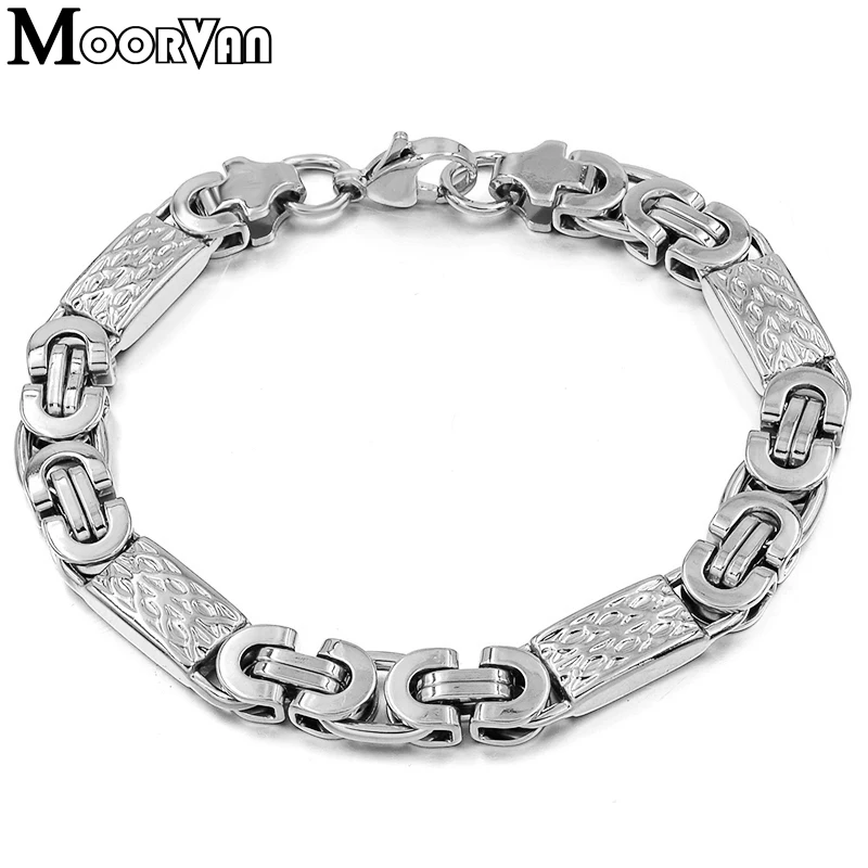 Moorvan, золотой цвет, для мужчин, дизайн, ювелирный набор, вечерние, ожерелье/браслет длиной 55 см/22 см, модный аксессуар, VBD022