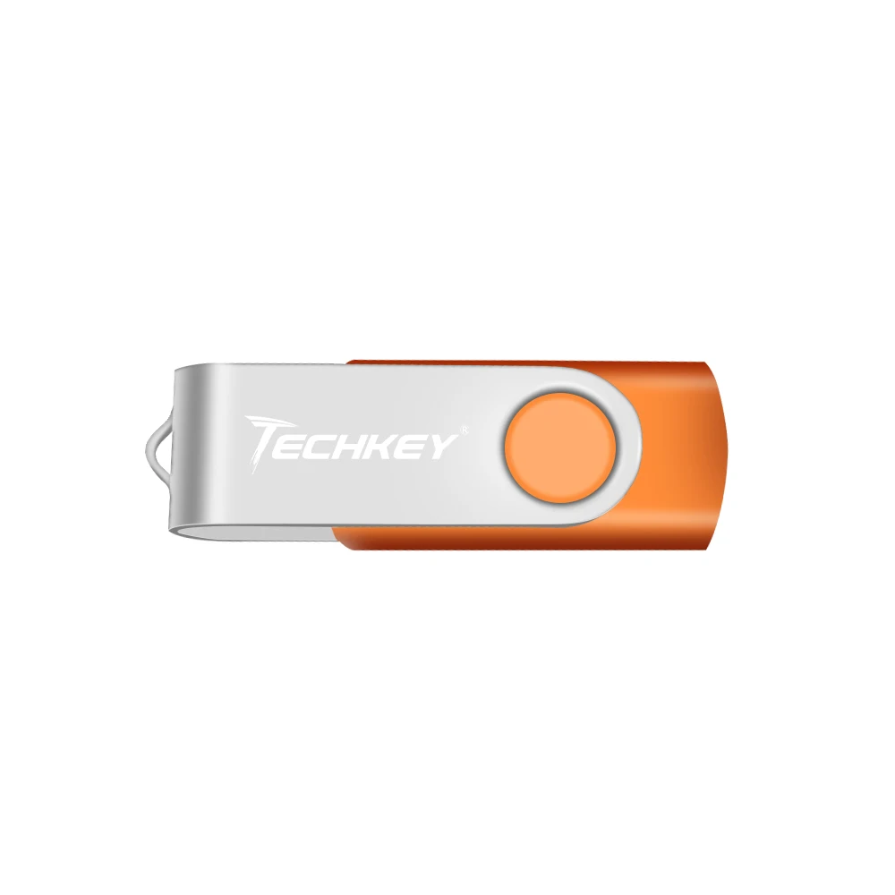 orange Techkey новейший usb флеш-накопитель 4 ГБ 8 ГБ флешка 16 ГБ 32 ГБ флешка для хранения usb флешка для телефона Memory stick - Color: orange