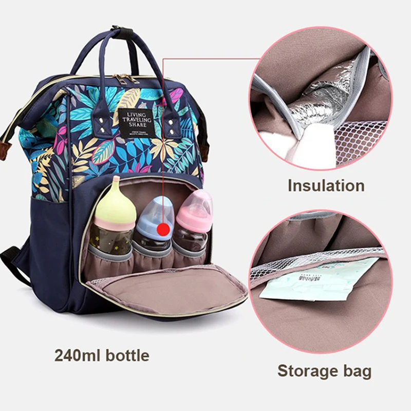 Модная сумка для подгузников мам Большая вместительная детей дорожный рюкзак