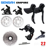 sensah empire 2x11 speed groupset shifter rear derailleurs cassette disc brakes for road bike bicycle ut 105 r7000 new