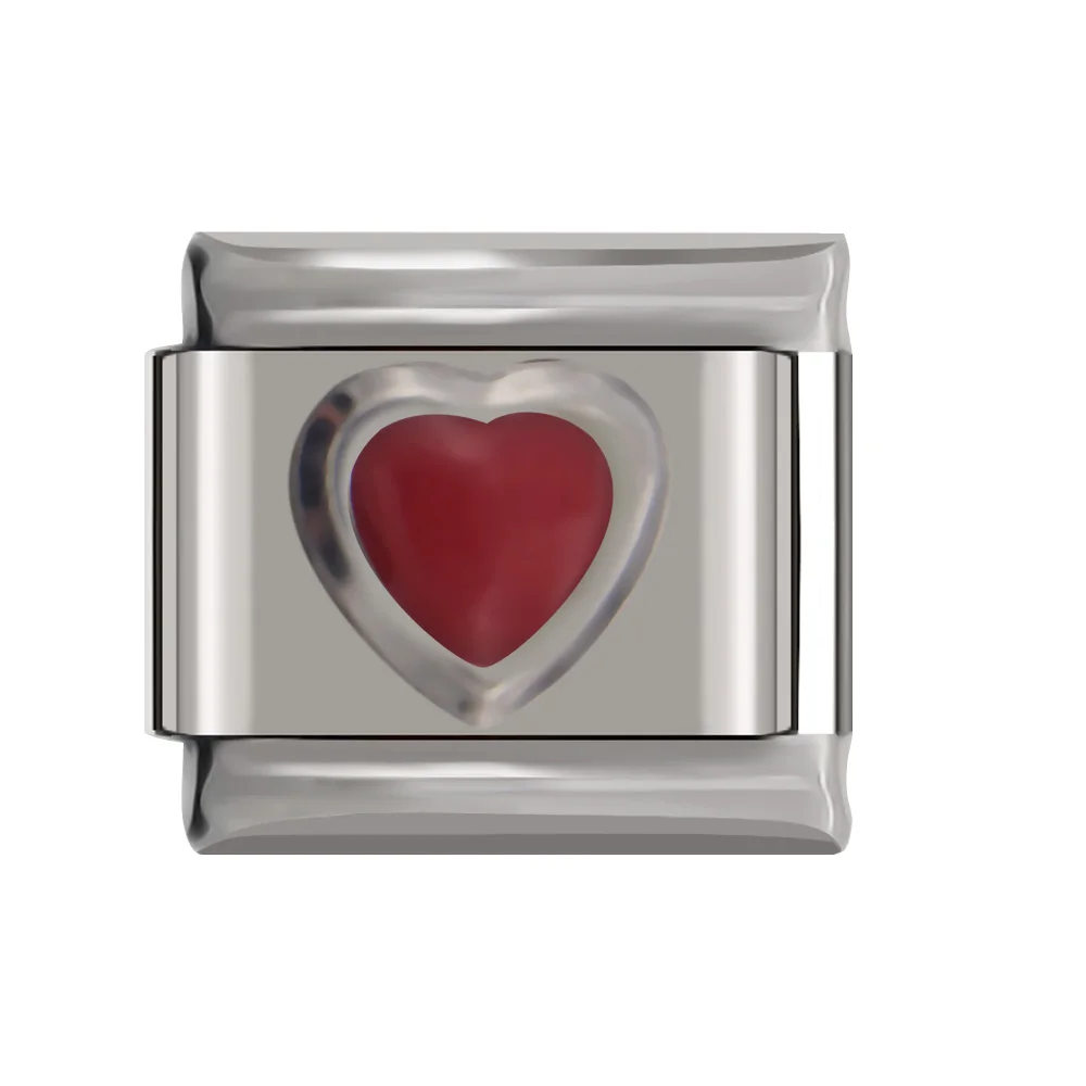 Оригинальный браслет из нержавеющей стали с ромашками Fyour Heart Charms 9 мм ширина