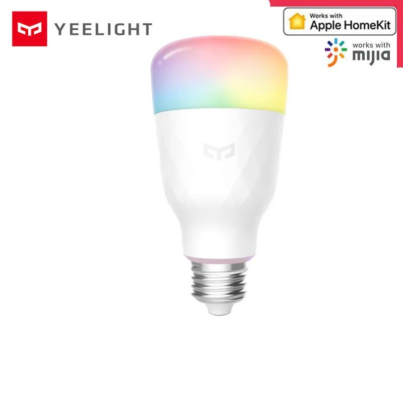 Xiaomi Mi Yeelight Смарт светодиодный лампы 1S YLDP13YL 8,5 Вт RBGW работать с Homekit AC100-240V 1700 K-6500 K E27 800lm стол пол настольная лампа
