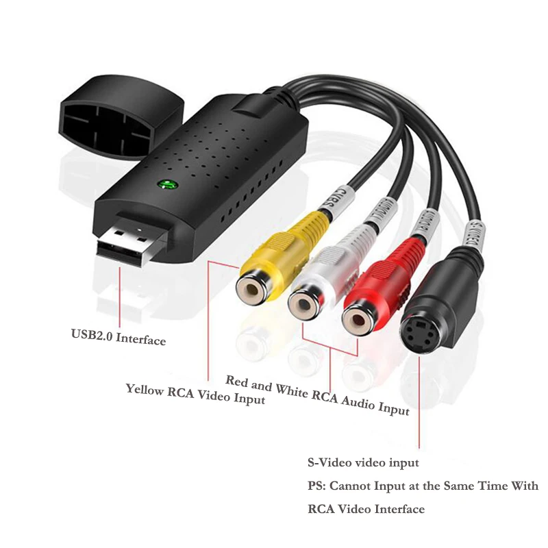 Padarsey новая видеокарта USB 2 0 видеопреобразователь аудио Захват карта VHS Box VCR TV к