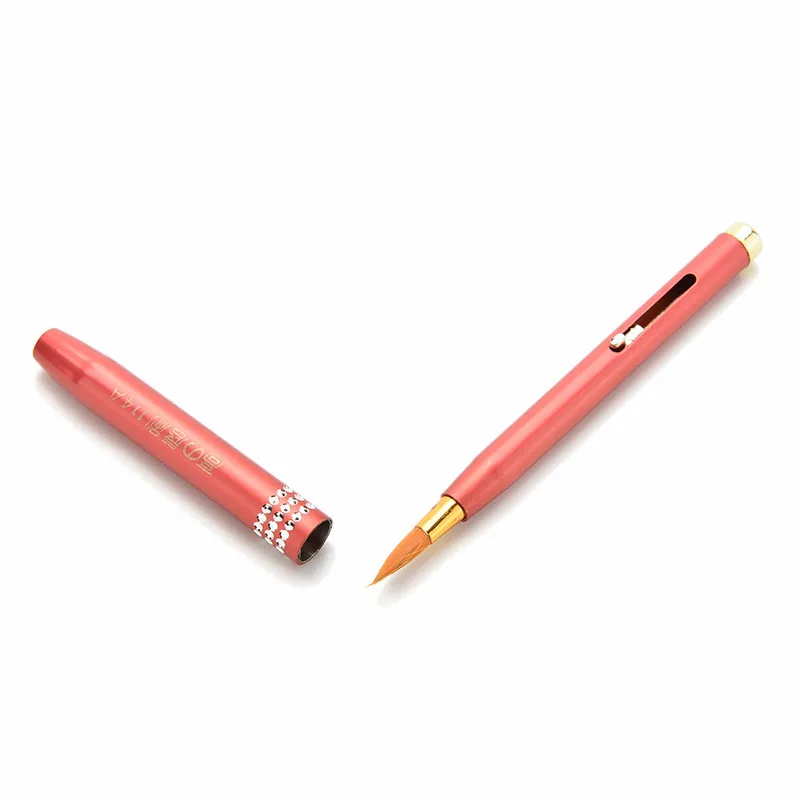 

2 Pcs /Lot Gloss Lip Brush Travel Capped Retractable Lipstick Brush High Quality Women Makeup Tools